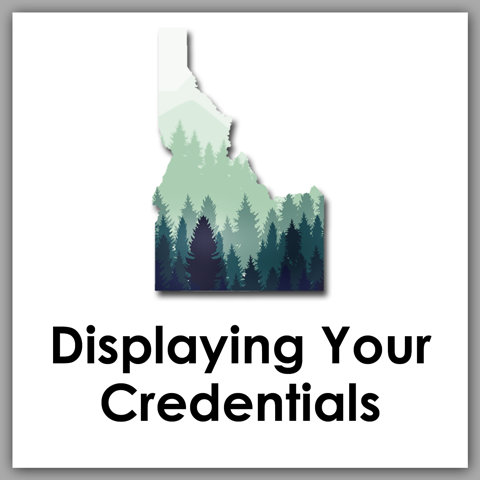 Displaying Your Credentials