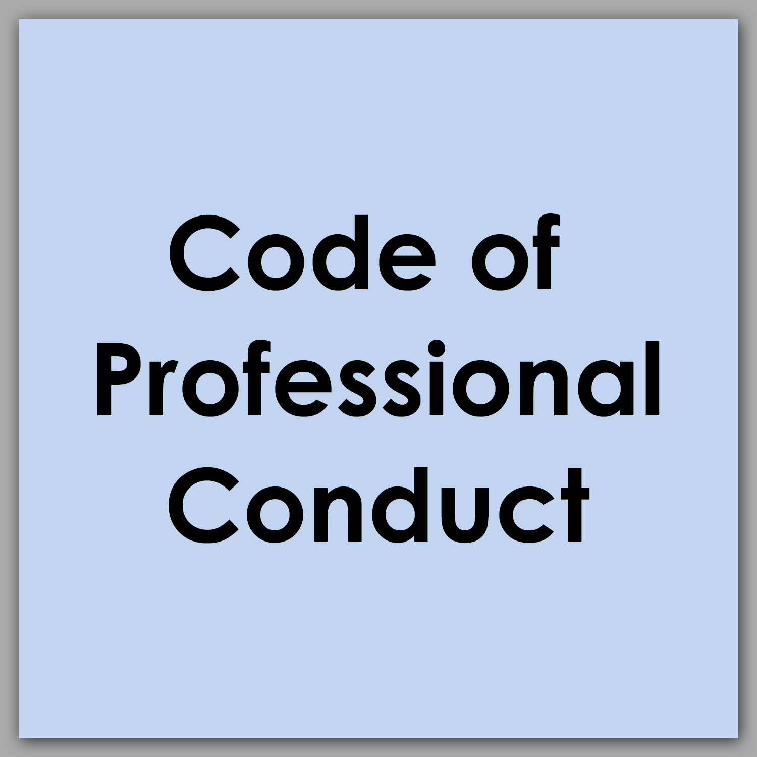Code of Professional conduct button